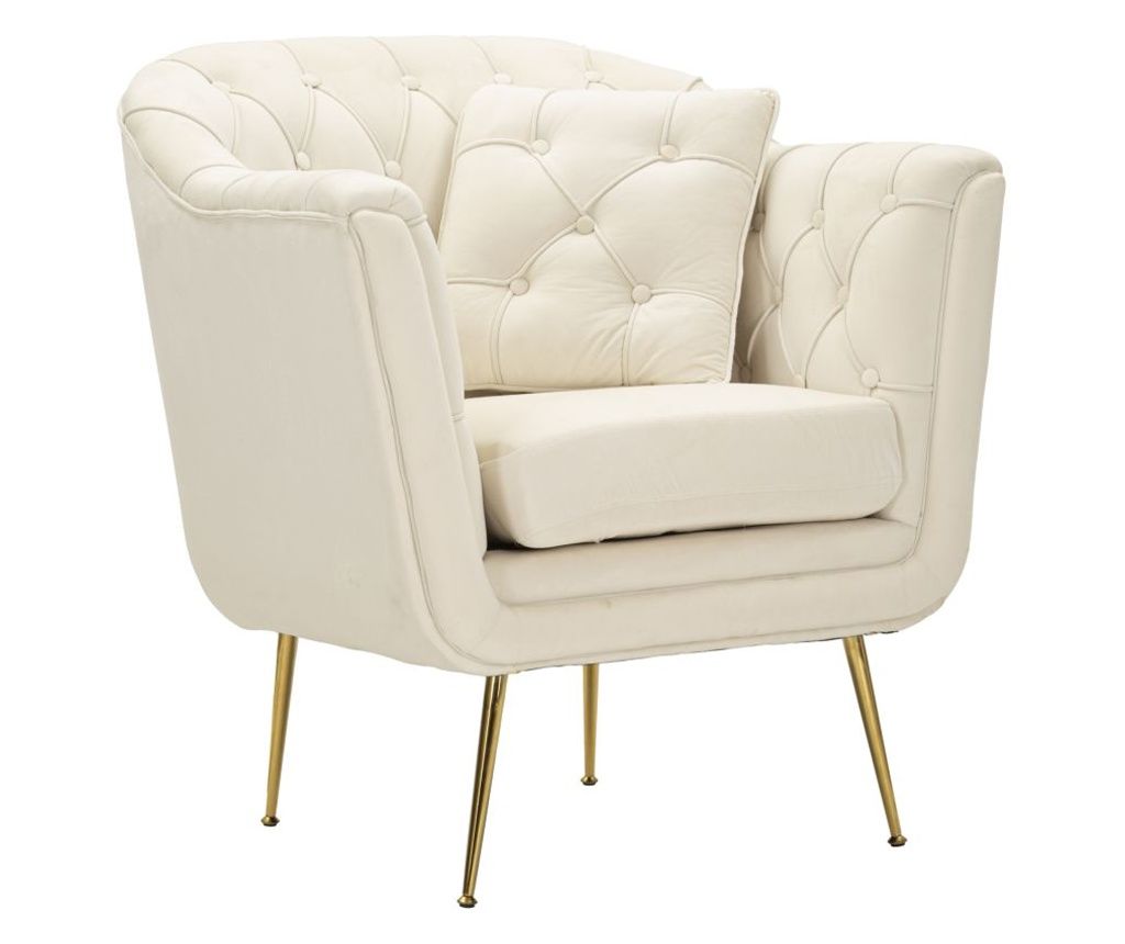 Budapest fotel krém színben, párnával 88x83x91 cm