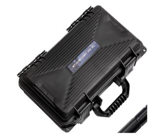 Lopata pliabila DEPOX®, High Class, neagra, 73 cm, otel inoxidabil, geanta transport inclusa