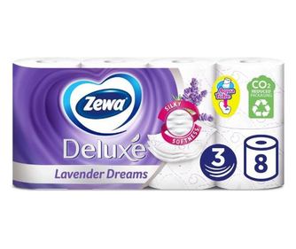 Hartie igienica Zewa Deluxe Lavender Dreams, 3 straturi, 8 role