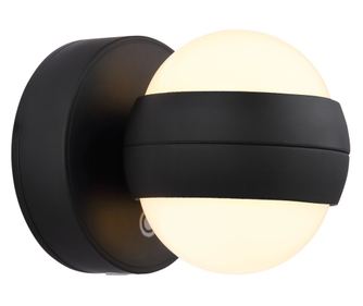 Aplica LED rotunda Randi, 1.4W, 90 lm, lumina calda (3000 K), IP20, negru mat/opal, Globo Lighting