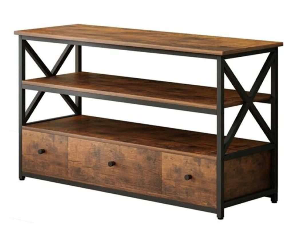 Loft TV Stand/Cabinet for Living Room with Shelves and Drawers, 110 cm
