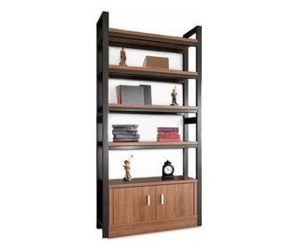 Bibliotecă industrială în picioare, stil loft, 190 cm, cadru metalic