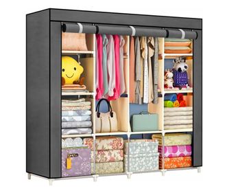 Dulap din țesătură, dulap pliabil pentru haine XXL, rafturi