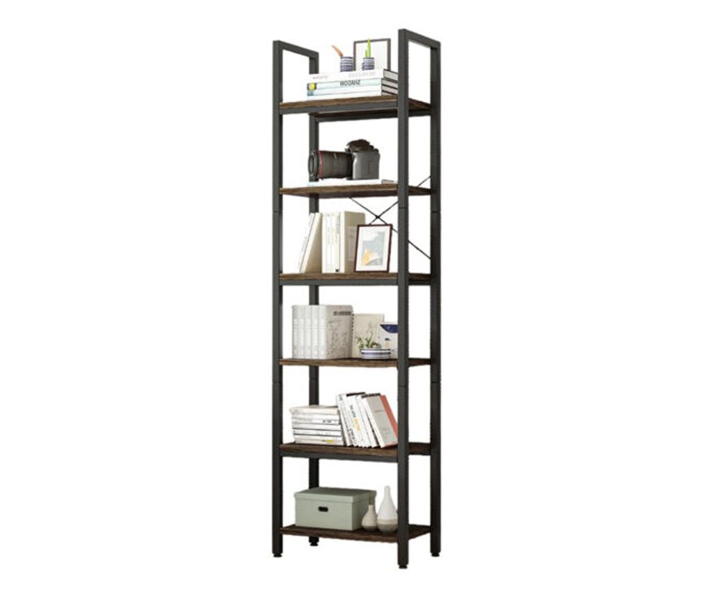 Bibliotecă de birou, bibliotecă înaltă industrială de tip loft, stil vintage