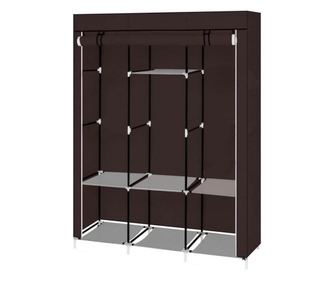Mobilna szafa do ubrań 130x45x170 cm-brązowa