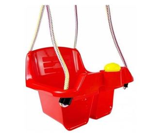 Houpačka Dorex s vysokým opěradlem a pískátkem (červená)