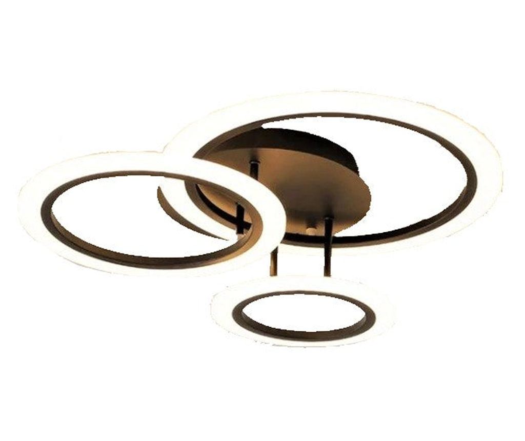 Lustra LED RFAN, Model K001-3, cu Telecomanda, 3 Tipuri de Lumina, Intensitate Reglabila, 66W, Maro - 2