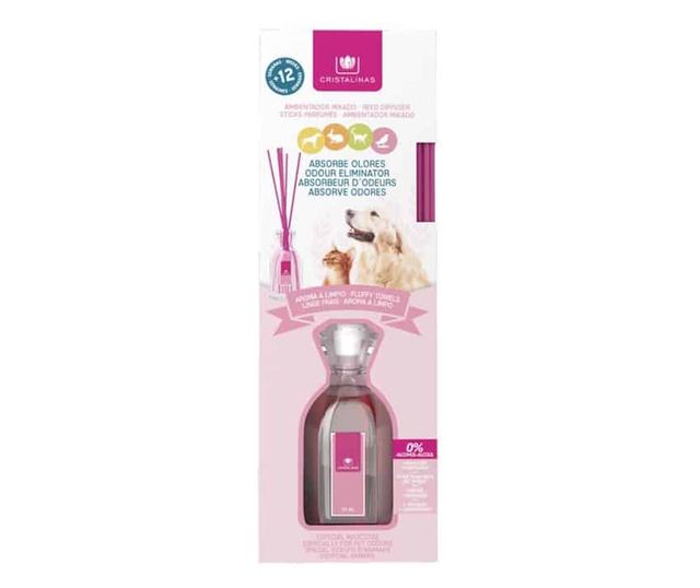 Odorizant 0% alcool „Absoarbe mirosurile” Cristalinas – Parfum curat 90 ml