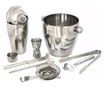 Set pentru cocktail si bauturi, inox, 8 piese, argintiu, Gonga®