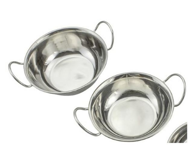 Kosár két fogantyúval, rozsdamentes acél, Ø 15 cm