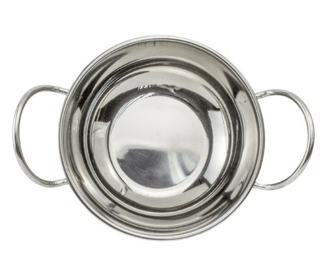 Kosár két fogantyúval, rozsdamentes acél, Ø 15 cm