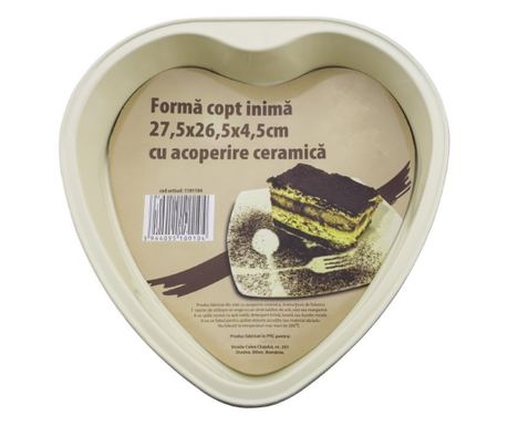 Kalup za pečenje u obliku srca 27,5x26,5x4,5 cm s keramičkim premazom