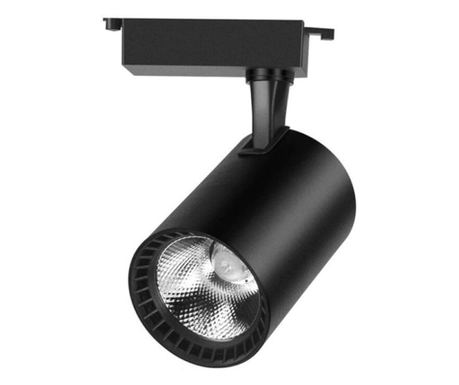 LED Spot Techstar® Tracklights, L típusú egyfázisú RailRack-ekhez, 30w, 3000k meleg fény, irányított világítás, fekete alumínium