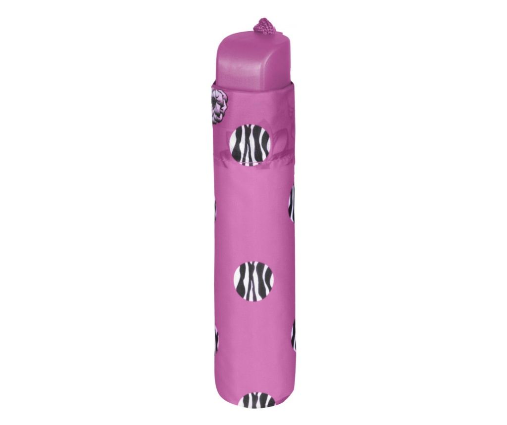 Umbrelă damă MINI manuală Perletti flori buline roz - 2