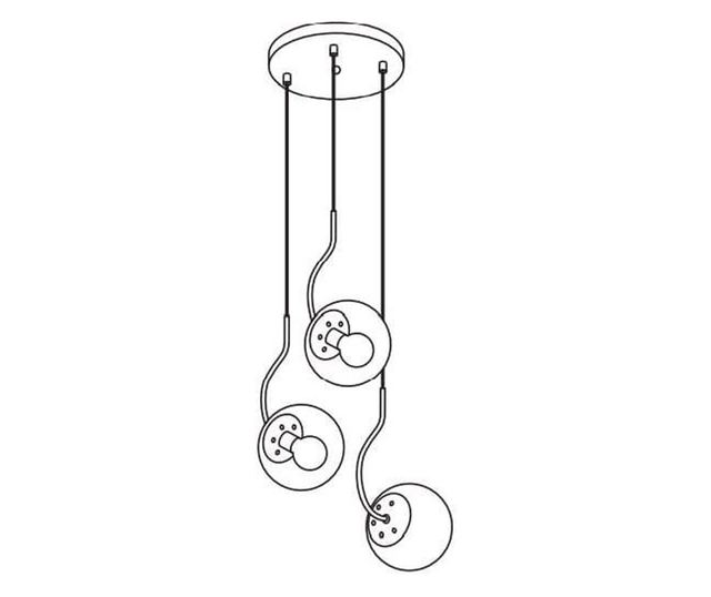 Висяща лампа Light Prestige Hook 3 Black (LP-125/3P BK) - Light Prestige