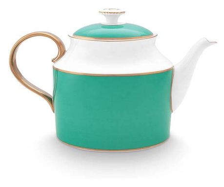 Porculanski čajnik, Pip Studio, Zlatno-zeleni, 1.8l, Pip Chique kolekcija