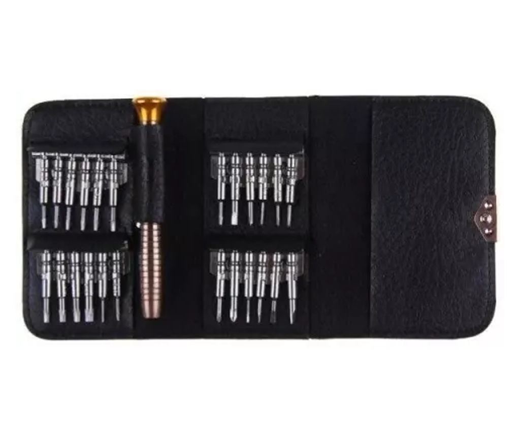 Set surubelnite precizie de 25 de piese, otel, Gonga® Argintiu - 2