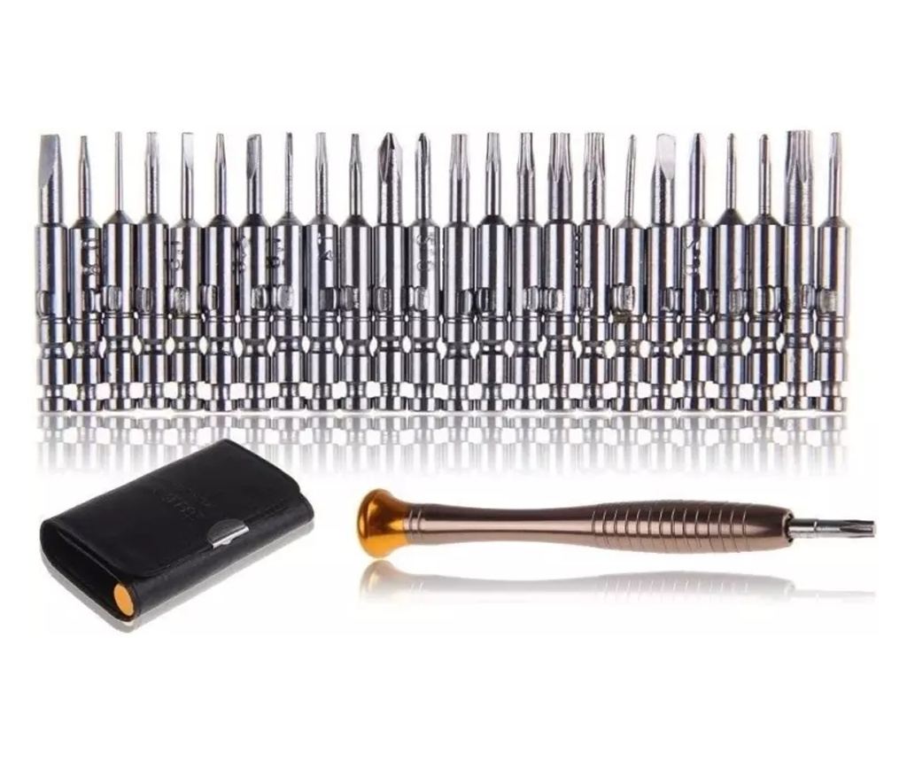 Set surubelnite precizie de 25 de piese, otel, Gonga® Argintiu - 3