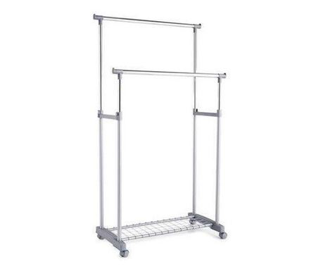 Suport umerase haine mobil dublu, 83 x 43 x 93.5-170 cm