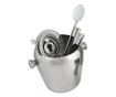Set pentru cocktail si bauturi, inox, 6 piese, Gonga® Argintiu