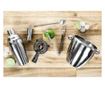 Set pentru cocktail si bauturi, inox, 6 piese, Gonga® Argintiu