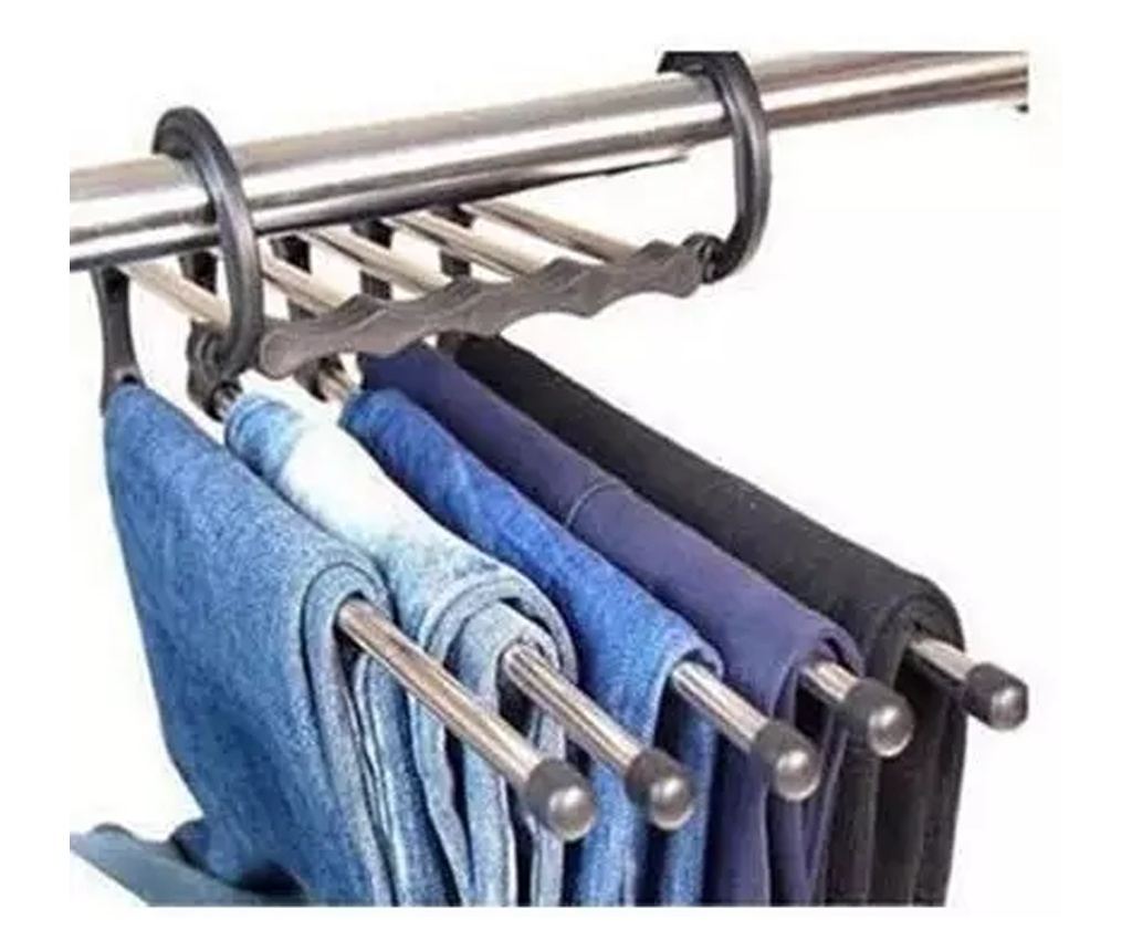 Suport organizator pentru pantaloni sau prosoape, Gonga® Argintiu - 5