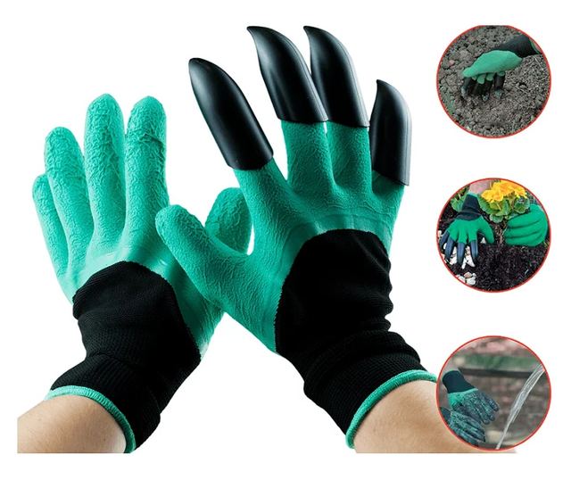 Manusi de gradinarit pentru sapat si plantat, marime universala, Gonga® Verde
