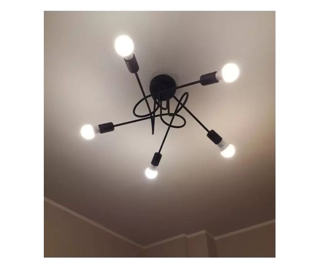 Lustra cu 5 pendule E27, 34 cm Negru - 5