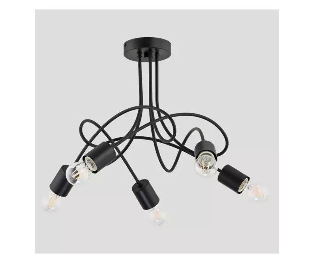 Lustra cu 5 pendule E27, 34 cm Negru - 7