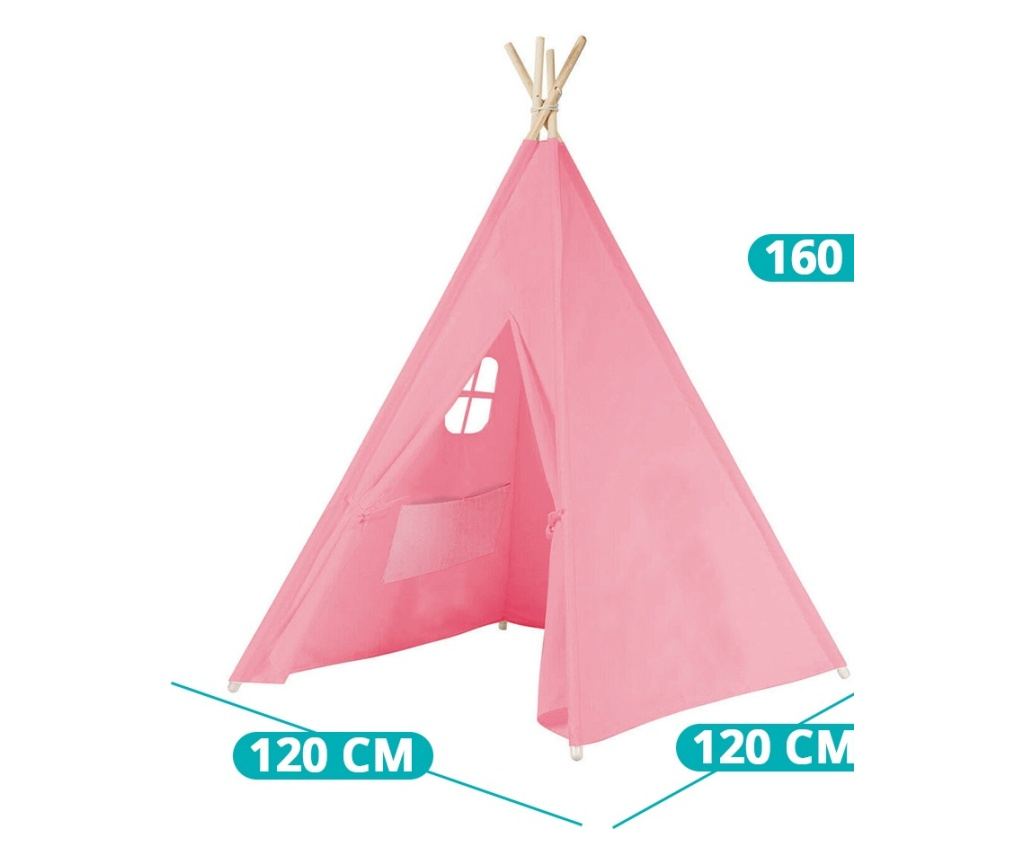 Indiánský stan pro děti, růžová - 3