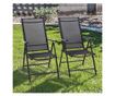 Scaun pliabil de gradina din aluminiu, 2 buc thumbnail 1