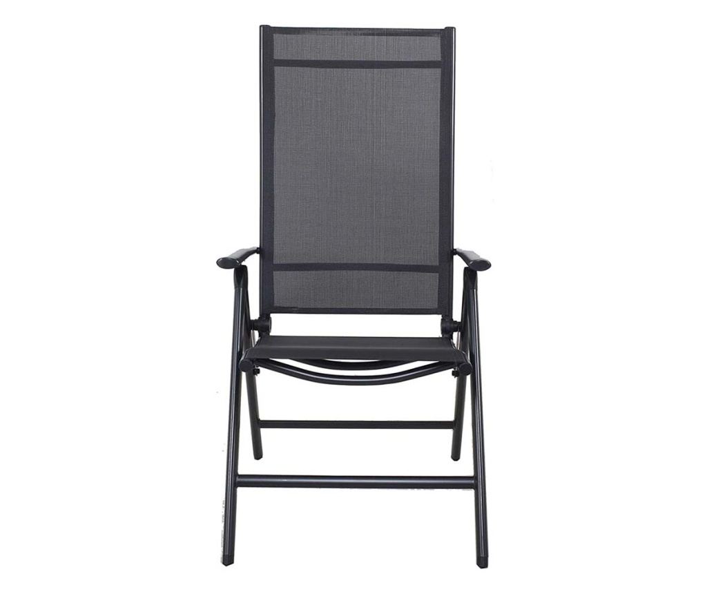 Scaun pliabil de gradina din aluminiu, 2 buc - 4