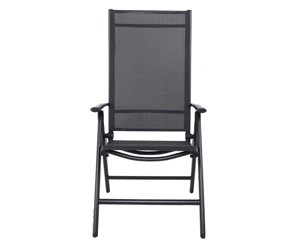 Scaun pliabil de gradina din aluminiu, 2 buc - 6