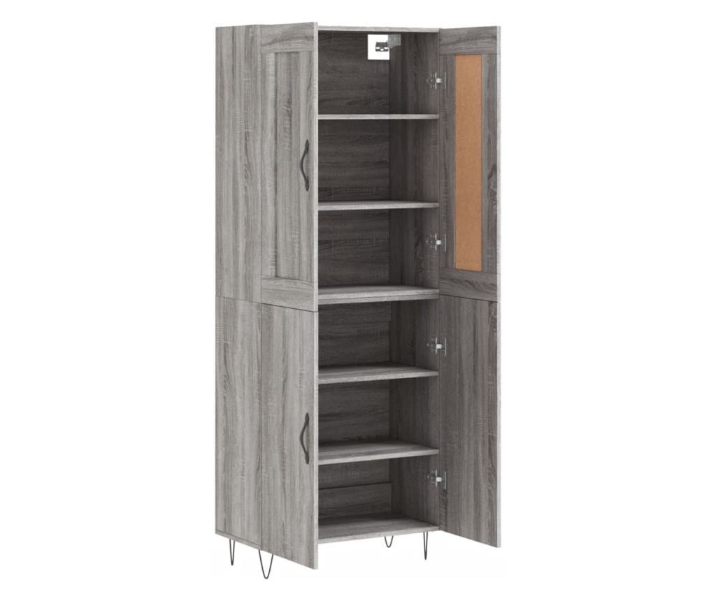 Visoka ormar, siva sonoma, 69,5x34x180 cm, kompozitno drvo - 4