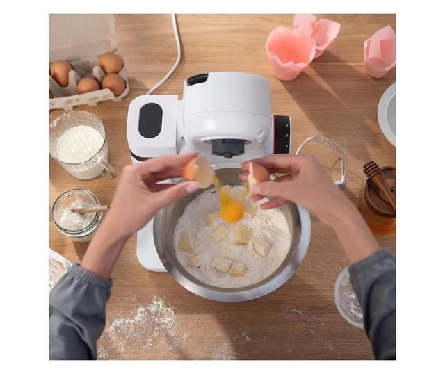 Bosch MUMS2EW00 Konyhai robotgép, 700 W, 4 sebesség, 3,8 l-es tál, 3D bolygókeverés, fehér