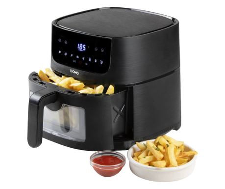 Friteuza cu aer cald Air Fryer, domo, 4 litri, 1350 W, negru