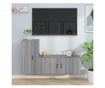 Set dulapuri TV, 2 piese, gri sonoma, lemn prelucrat