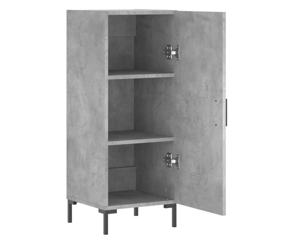 Komoda, betonsko siva, 34,5x34x90 cm, kompozitno drvo - 9