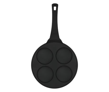 Tava s 4 kalupa za palačinke 26 cm Black Rose Berlinger Haus BH 7795, neprianjajući premaz, crna