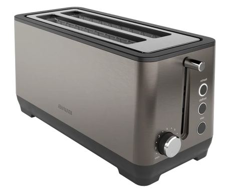 Тостер AIWA ABT-1600, 2 филийки, 1600 W, 7 нива на изпичане, размразяване и претопляне
