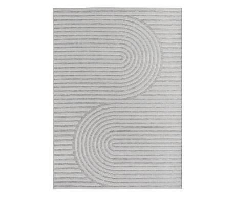 Covor de exterior Desert Geometry, Gri, 80 cm x 250 cm