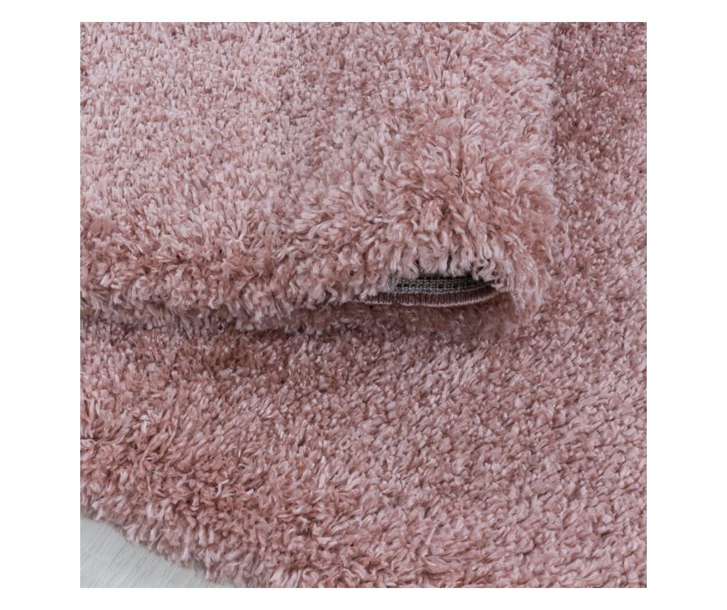 Covor Roz Pufos Super Moale Shaggy, Circular, 80 cm x 80 cm - 3