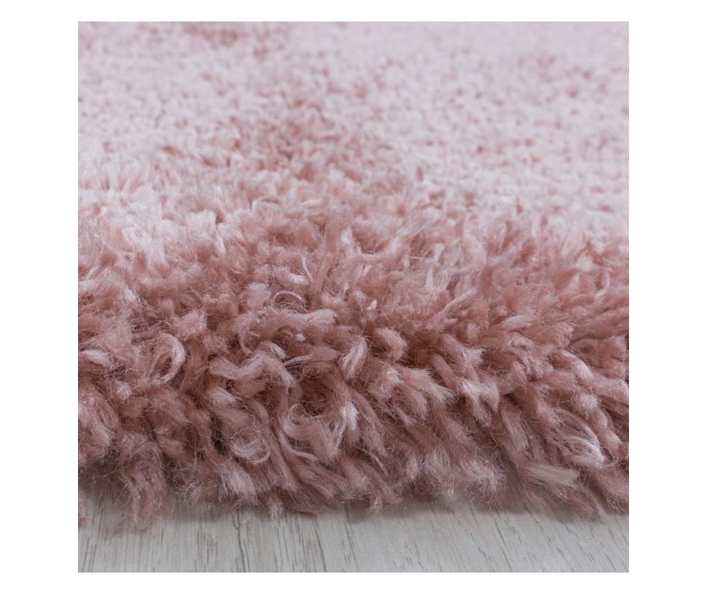 Covor Roz Pufos Super Moale Shaggy, Circular, 80 cm x 80 cm - 4