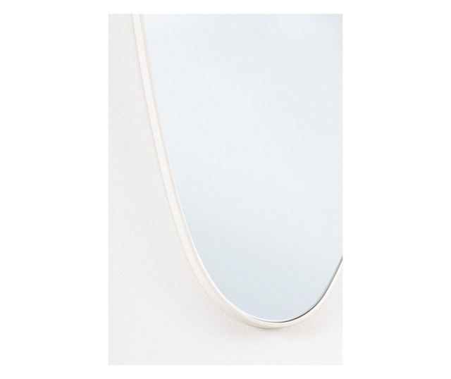 Białe metalowe lustro ścienne Asteroid 56x1,5x130h
