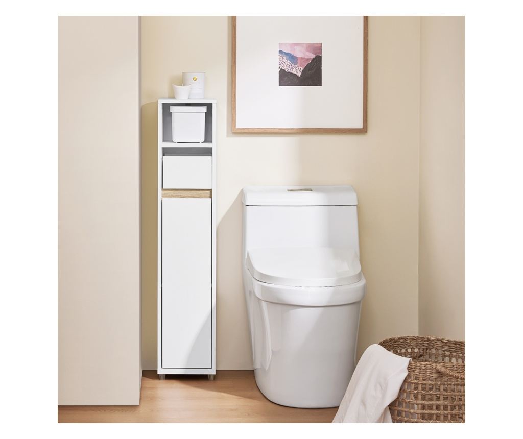 SoBuy Υπουργικό Συμβούλιο BZR151-W, Λευκό, 20x20x96εκ
Ξύλινο, ρυθμιζόμενο ράφι με συρτάρι

Ένα κομψό και λειτουργικό έπιπλο για - 2