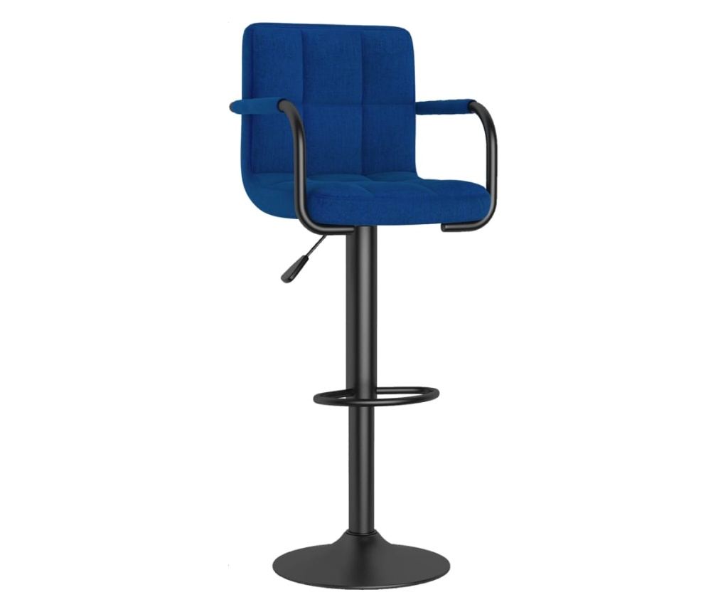 Barski stol, moder, tekstilni material - 8