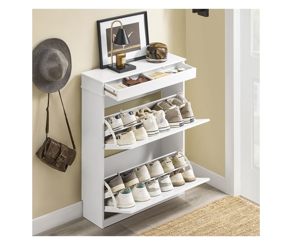 Dulap pentru pantofi SoBuy, alb, 75x24x96 cm, FSR78-L-W
Un dulap funcțional și modern, ideal pentru organizarea eficientă a încă - 5
