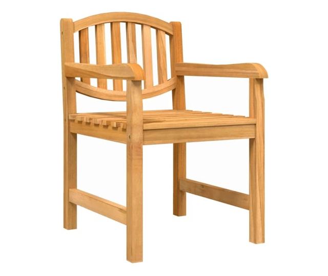 Градински комплект, Масивно тиково дърво, 5 части