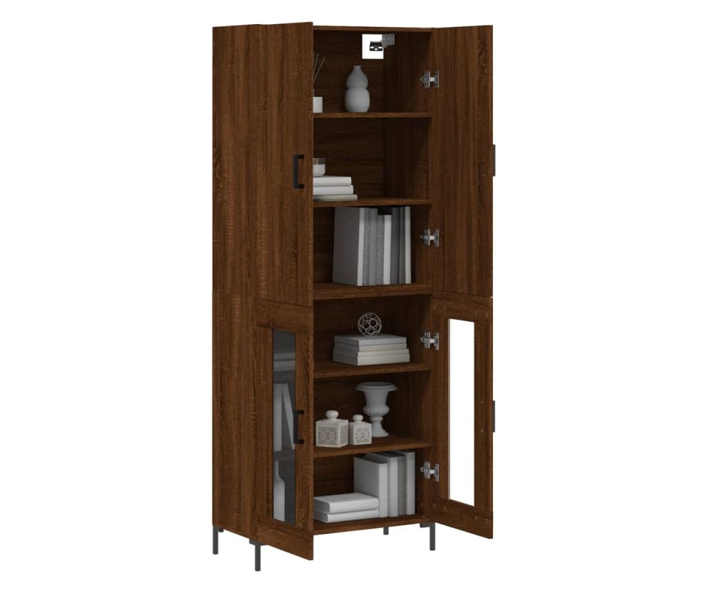 Visoka ormar, smeđi hrast, 69,5x34x180 cm, kompozitno drvo - 3