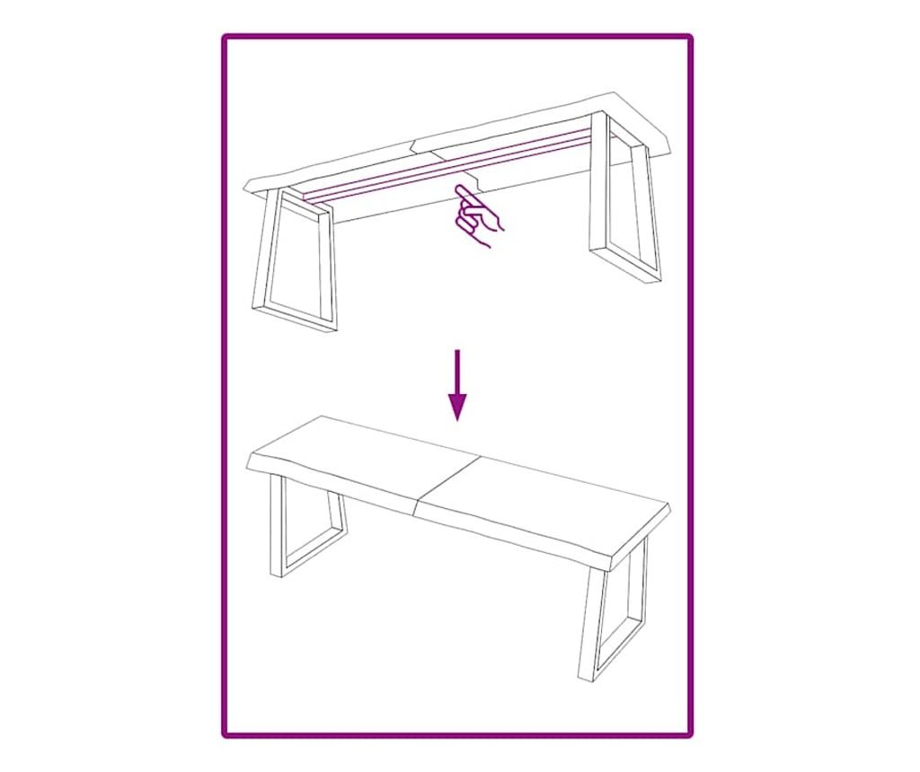 Sttszrke 120x30x6 cm-es fali polc tmr tlgyfbl - 4